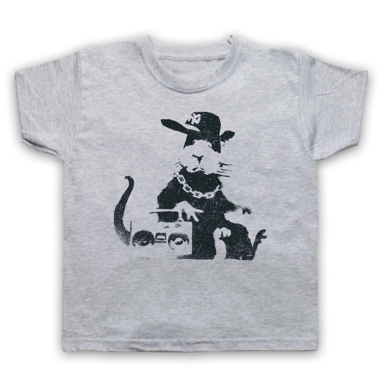 BANKSY RAT UNOFFICIAL GRAFFITI STREET ART PRINT ARTIST KIDS CHILDS T-shirt 160