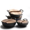 Braising And Steaming Cast Iron Wok Flat Bottom Frying Pan Non-stick Pot
