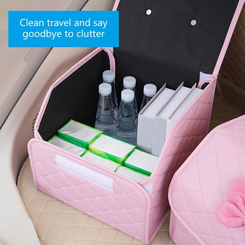 Compact Portable Car Trunk Organizers Foldable Car Trunk Storage Box Enhances Interior Vibrancy Boosts Trunk Tidiness