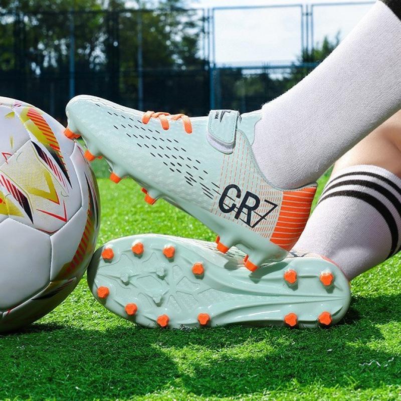 New Children Football Boots Outdoor Trainers Soccer Shoes for Kids Boys Girls Hook Loop Football Cleats Futsal Sneakers 28-39