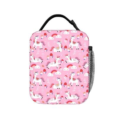 Enchanted Forest Unicorn Lunch Bag  Travel Lunch Box For Child  Fun Print Tote Food Bags Oxford Portable Cooler Bag