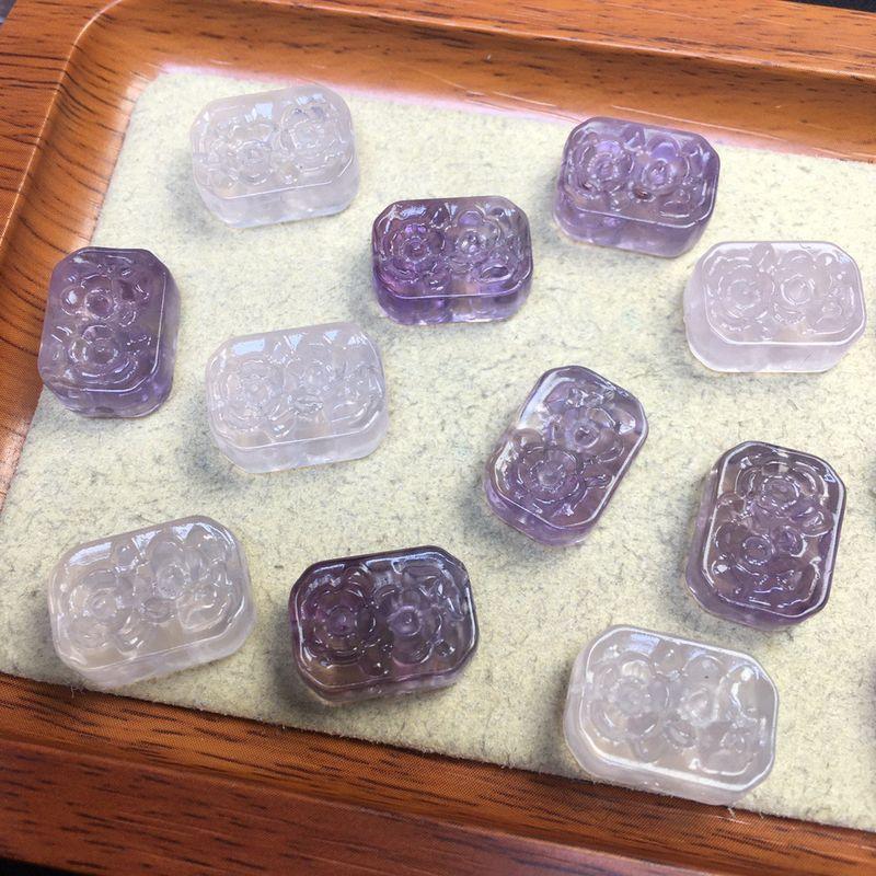 

Аметист Хуапай DIY Аксессуары Ручное плетение Ручная веревка Ожерелье Культурный артефакт Четки Браслет Украшение Разделительные бусины Аксессуары Amethyst flower card [a] 13*17mm