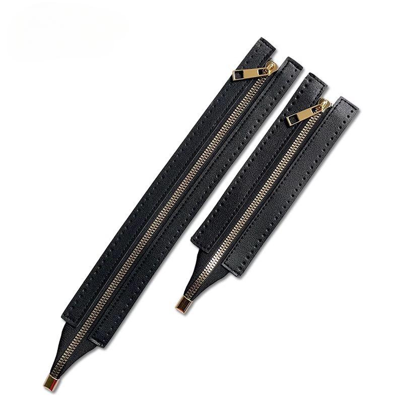 

Фурнитура для коробок и сумок DIY Ручная работа Молния для сумки 24/35смпу Металлическая молния с зубцами Аксессуары для плетеной сумки В наличии Black zipper (24cm)