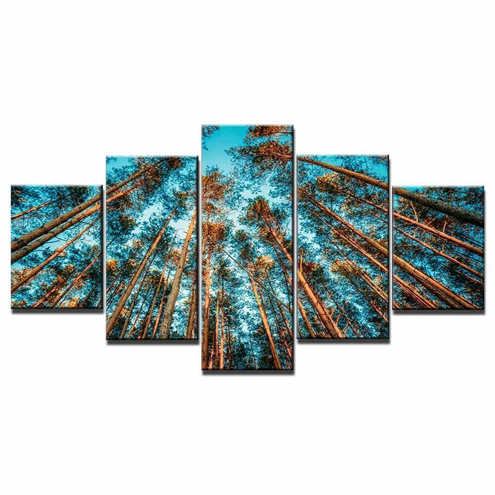 

Лесные деревья природа 5 шт. настенное искусство печать на холсте HD печать плакаты картины маслом гостиная домашний декор фотографии