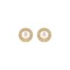 Korean Style Round Pearl Stud Earrings - S925 Silver, White, Retro, Versatile, Elegant