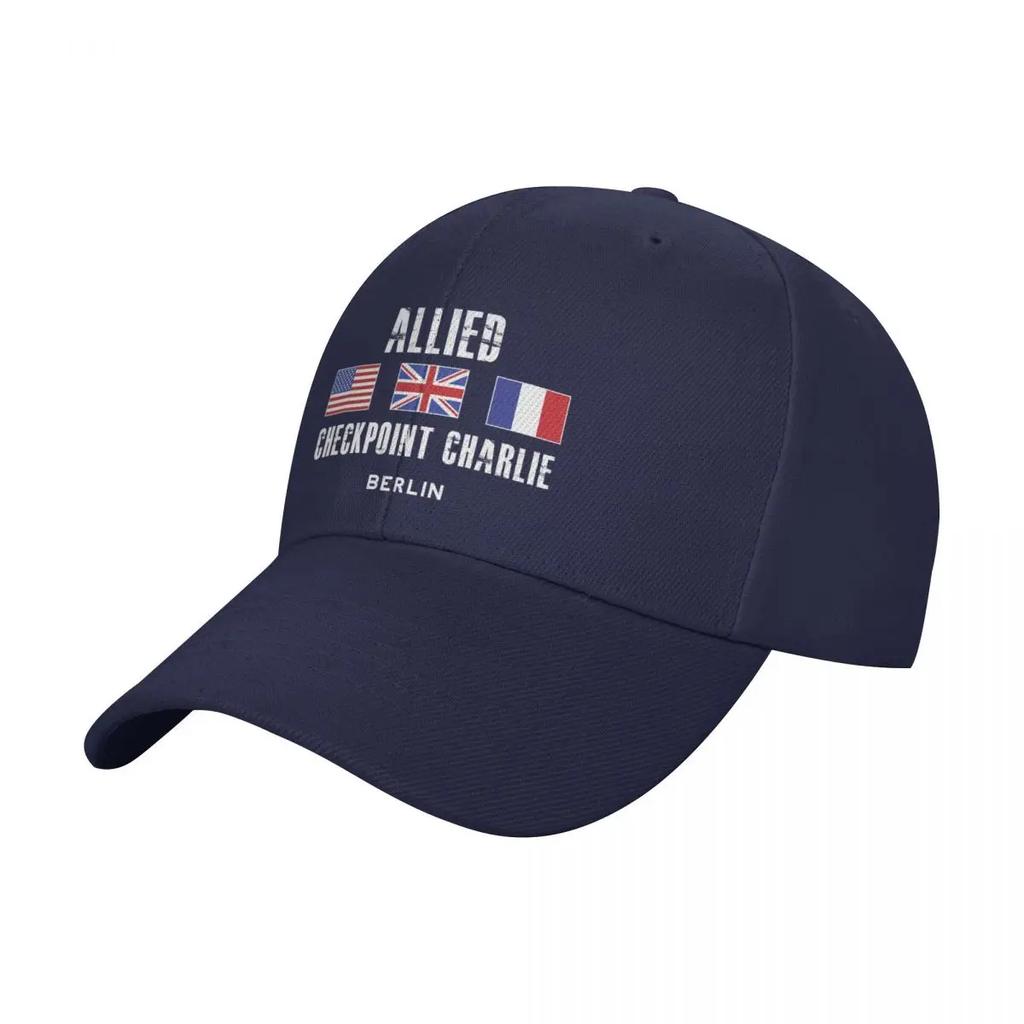 Allied Checkpoint Charlie Sign Berlin Baseball Cap Sports Cap Hat Man For The Sun funny hat Girl Men's