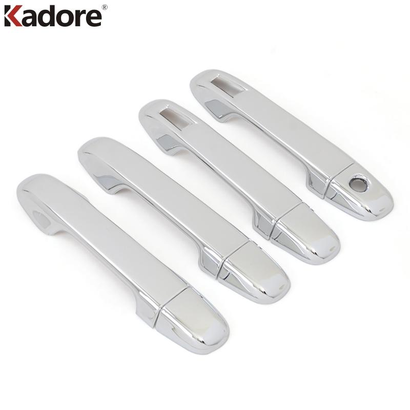 For Toyota Yaris Vitz 2017 2018 ABS Chrome Side Door Handle Cover Trim Decoration Frame Covers Stickers Accessories Car Styling