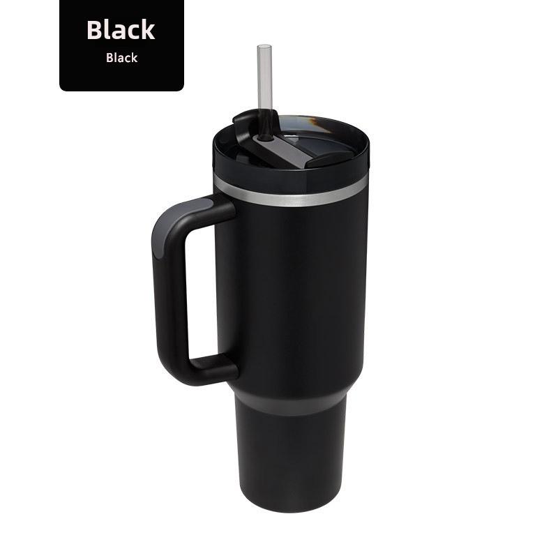New Cross border 40oz Handle Cup Ice King Cup with Insulated and Cold Insulation Straw Coffee Cup Stainless Steel Insulated Cup