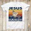 Abbigliamento Unisex Unisex Gesù Il Sollevatore Definitivo Gesù Che Solleva Pesi T-shirt Cristiana Harajuku Y2K Tendenza Moda High Street Tee