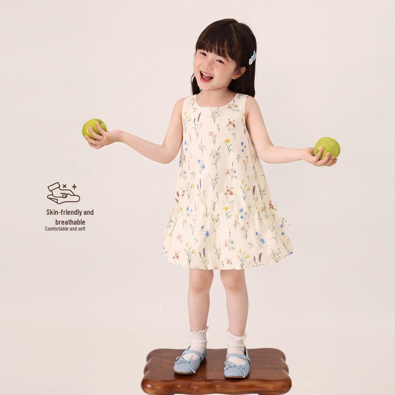 LUSON Girls' Sleeveless Summer Dress