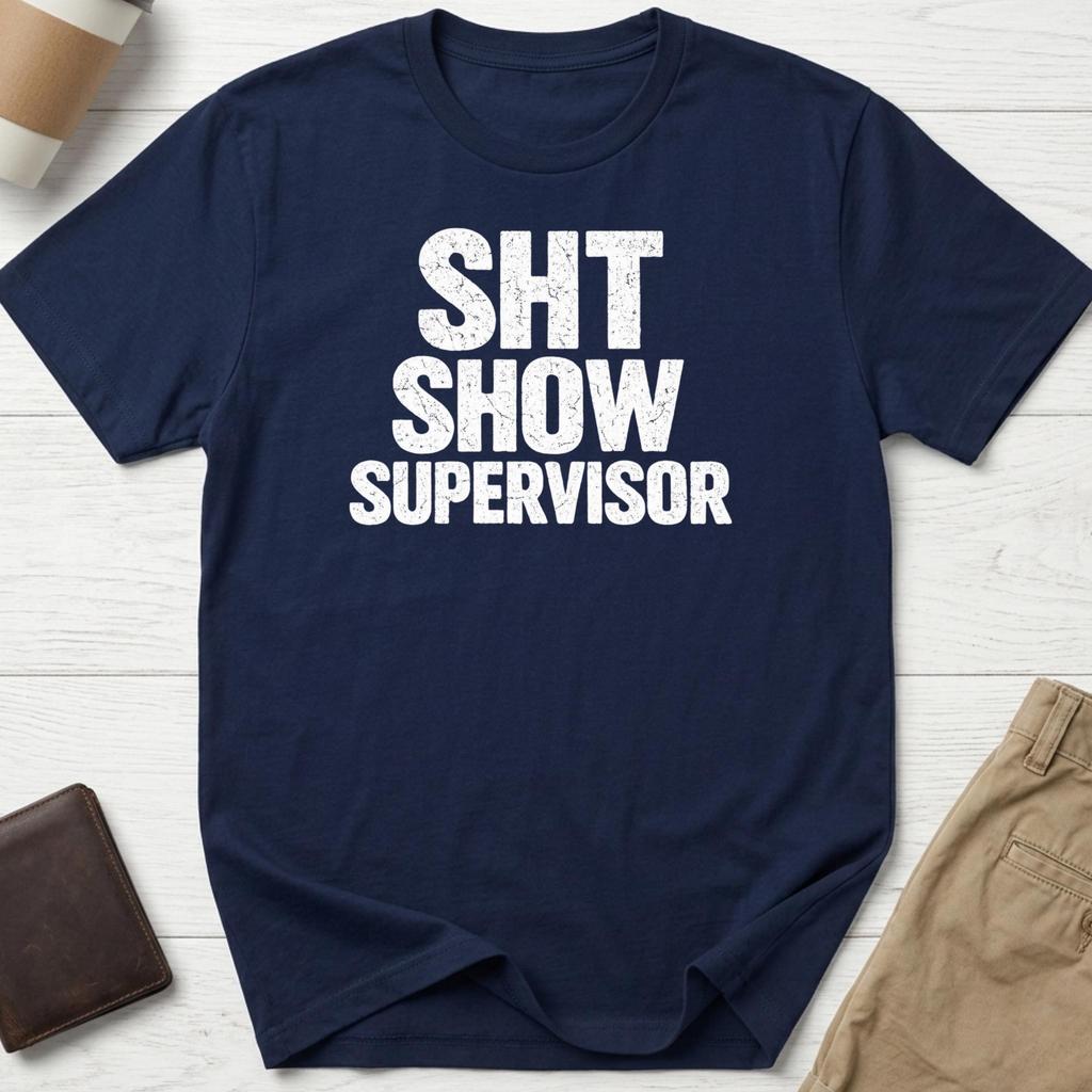 Summer Casual Fashion Sht Show Supervisor Tshirt Retro Office Humor Tshirt Suitable For Both Unisex And Unisex