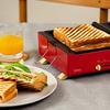 PRISMATE Grilled Hot Sand Maker with 3 Types of Plates and Fun Recipe Book PR-SK033 (RD (Red))