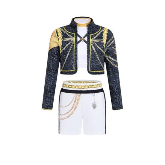 Kids Halloween Demon Hunters Performance Costume Cosplay Outfits for Dance Stage Role Play Soft Comfortable Vibrant Stage Wear for Christmas Birthday