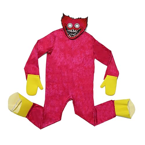 [Milky Time] Poppy Playtime Huggy Wuggy Kissy Missy Cosplay Halloween Kids (Kissy Missy, 140cm)