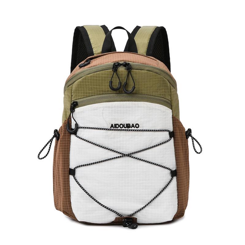 Schoolbag Leisure Outdoor Sports Leisure Mountaineering Backpack 1011 Spring New Contrast Color Trendy Cool Travel Small Backpack