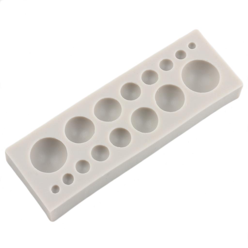 Pearl Fondant Mould Ball Pearl Semi Sphere Chocolate Silicone Moulds For Cake Decorating Cupcake Topper Candy Gum Paste Polymer Clay Moulds
