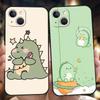 Funny Cute Cartoon Dinosaur Phone Case for iPhone 16 15 14 13 12 Pro Max 11 Pro Max 7 8 Plus XS XR Shockproof Silicon Soft Shell