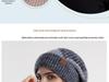 9971 Women's Two-tone Winter Hat & Scarf Set - Thick, Warm Ear Protection Wool Hat with Velvet Lining.