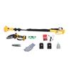 Cordless Pole Saw 2 In 1 Tree Trimming Power Electric Chainsaw with Extension Bar Branch Cutter Pruner with 2 X 2Ah