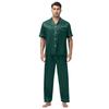 Large Men's Short Sleeved Shorts Satin Summer Casual Home Wear Pajama Set