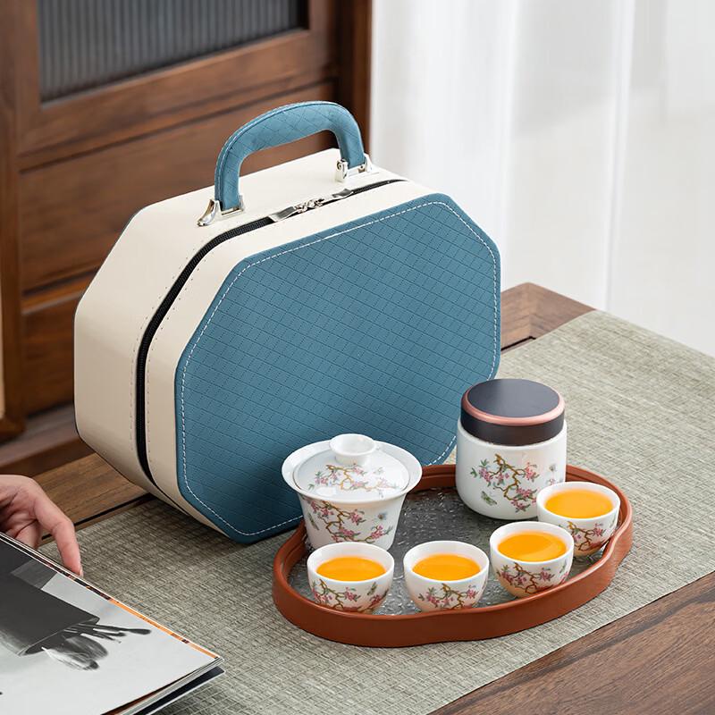 Yipan White Porcelain Gaiwan Kung Fu Tea Set