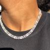 16" Iced Out Cuban Choker Unisex Mikro-Pavé Messing 5A Zirkonia CZ Miami Cuban Link Kette Halskette