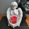 Vintage Cherub Kerzenhalter – Europäischer Stil Engel Figur Heimdekoration Ornament