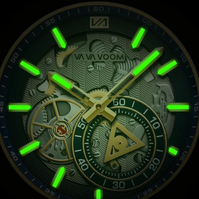 Stainless Steel Strap Men'S Wristwatch Business Quartz Hollow Waterproof Watch
