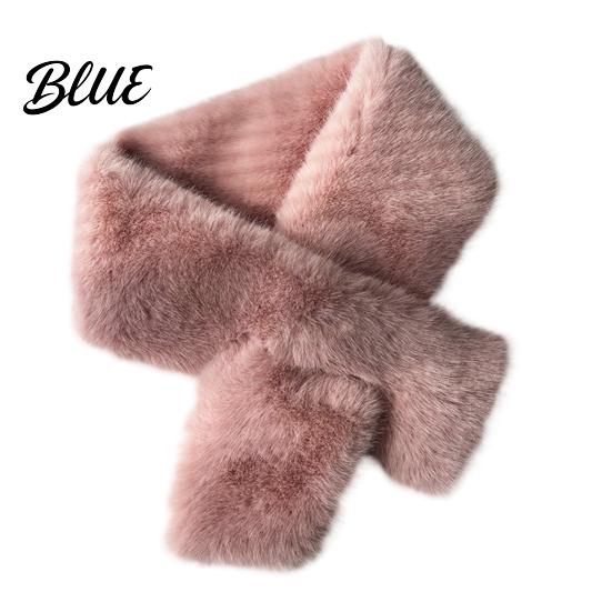 Winter Warm Scarf Women Imitation Mink Fur Scarf Thickened Soft Plush Neck Warmer Cold Weather Elegant Shawl Wrap Accessory for Versatile Fashion