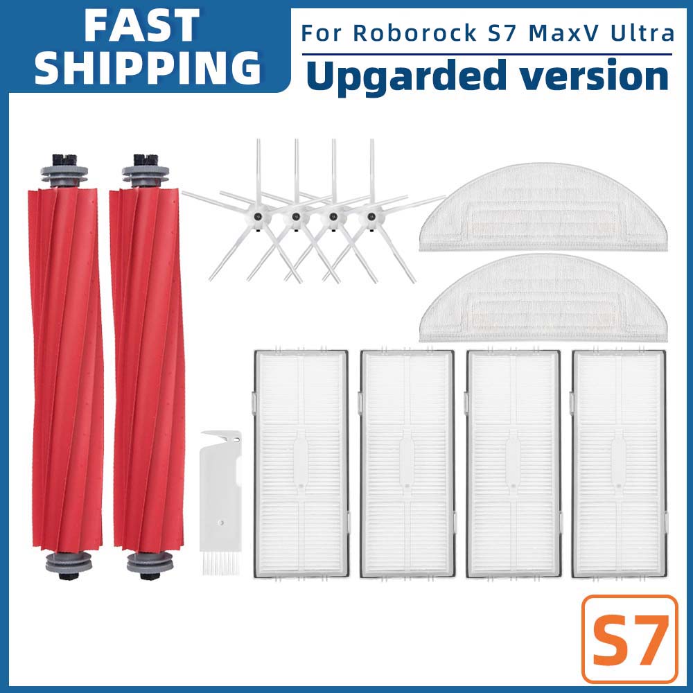 Compatible For ( Roborock S7 Max V Ultra, S7 Max V Plus, S7 Pro Ultra, G10S Pro ) Roller Side Brush Filter Mop Dust Bag Part
