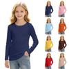 Girls Casual Stylish Ribbed Knit Color Top for Everyday Wear and School Outfits
