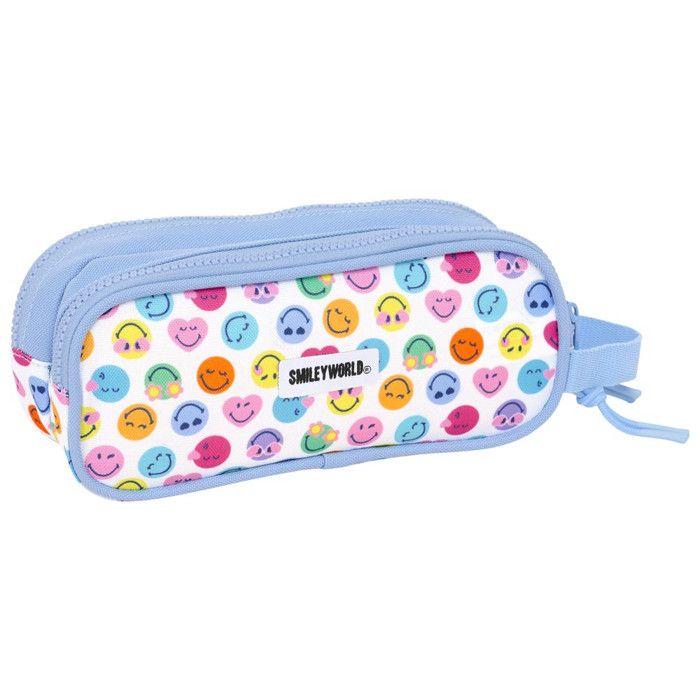 Trousse Rectangulaire Smiley World Heureux 21 CM - 2 Cpt
