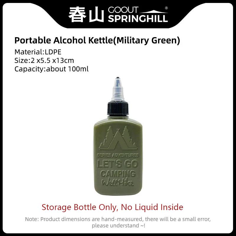 

Goout Springhill Портативная мини-спиртовая плита из нержавеющей стали с крышкой и ветрозащитным экраном для кемпинга на открытом воздухе и путешествий