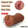 3 In 1 Men's Sex Toys Masturbation Deep Throat Artificial Real Pussy Oral Sex Male Masturbator Oral Sex Realistic Rubber Vagina