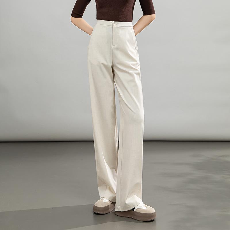 Straight pants 1116 spring and summer meat cover thin suit wide leg trousers children high waist elastic casual summer thin