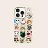Cute Full Screen Cat Lychee Texture Silicone Phone Case For iPhone 17 Pro Max 11 12 13 14 15 16 Pro 14 Plus 17 Air Soft Cover