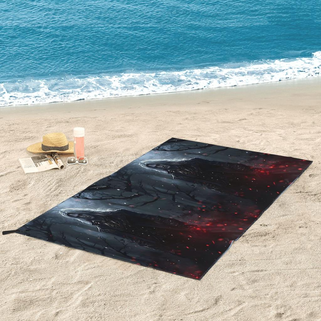 Alucard Vampire Game Beach Towel Soft Microfiber Quick Dry Absorbent Quick Towels For Mountain Climbing