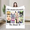 Villains Bad Witches Club Coperta Copriletto Pile Corallo Regina Cattiva Ursula Malefica Coperte Morbide Ultra Morbide Tappeto per Divano Pezzo