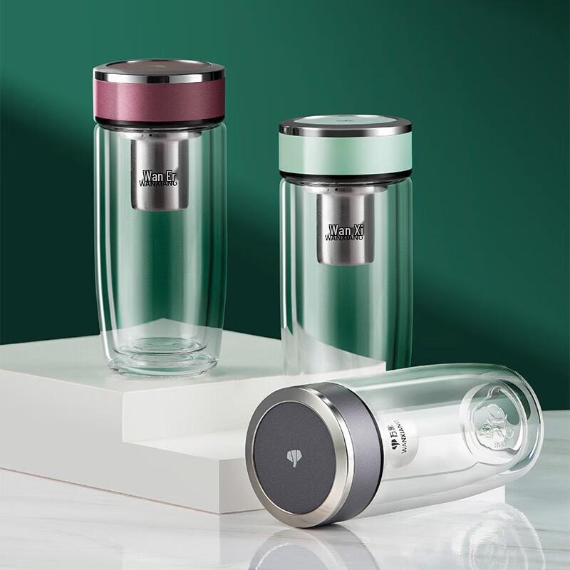 Versatile Double-Layer Tea Infuser Glass Mug