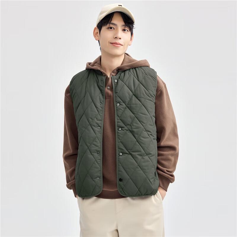 Giordano Men's Diamond Quilted Stand Collar Padded Vest
