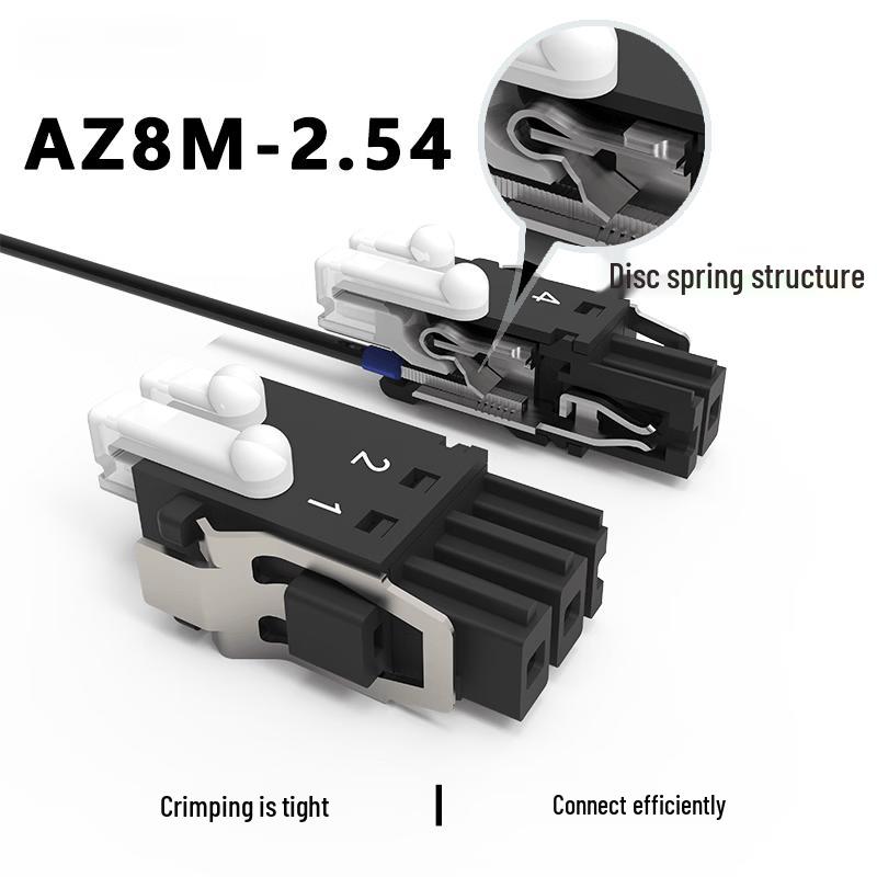 Rongyu AZ8+AZ80-2P Tool-Free Spring Terminal Inline Micro Connector