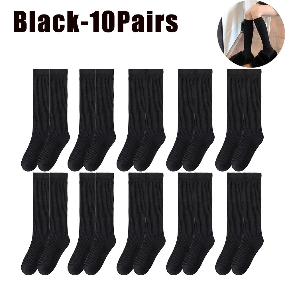 High Tube Slimming Long Socks for Women Autumn Winter Refined Cotton Pressure Leg Calf Socks Half Leg Toning Essential