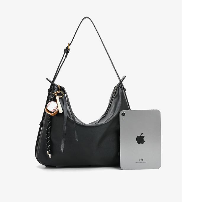 Large capacity bag, women s retro high-end texture design, vegetable tanned crossbody bag, underarm dumpling bag