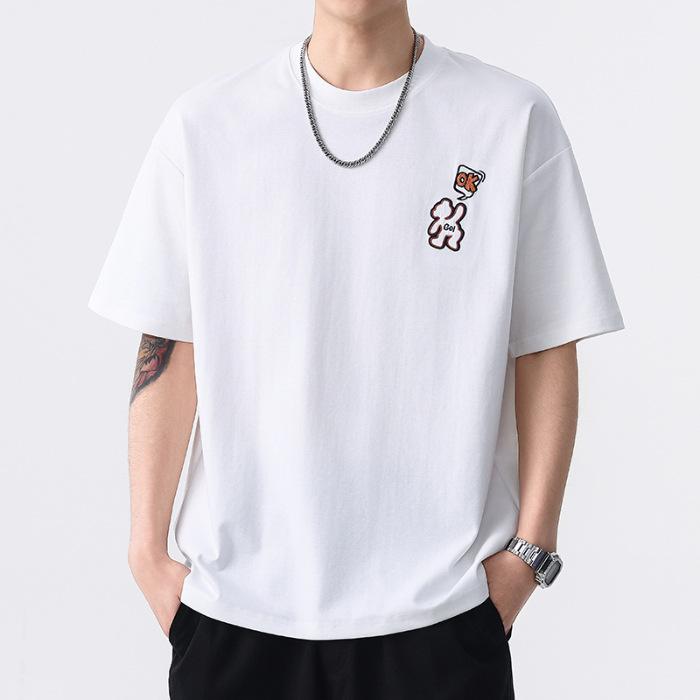 New Summer Men's Round Neck Short T-shirt Short Sleeve Thin Casual Youth Half-sleeved Shirt