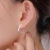 [Worn by Son Ye-jin] 925 Silver Twin One-Touch Ring Earrings W