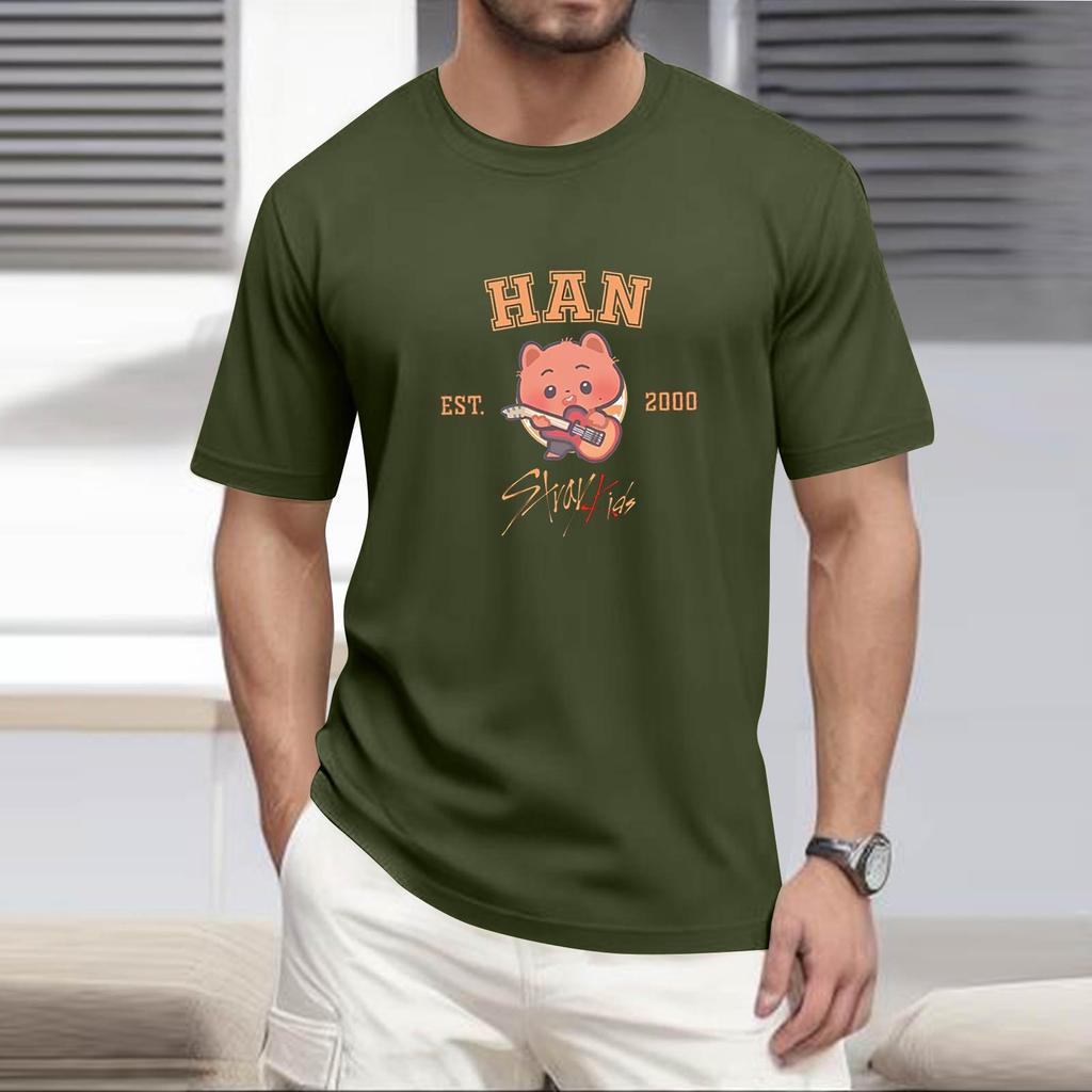 Men'S Fashionable T-Shirt, Street Casual Short Sleeved Clothing