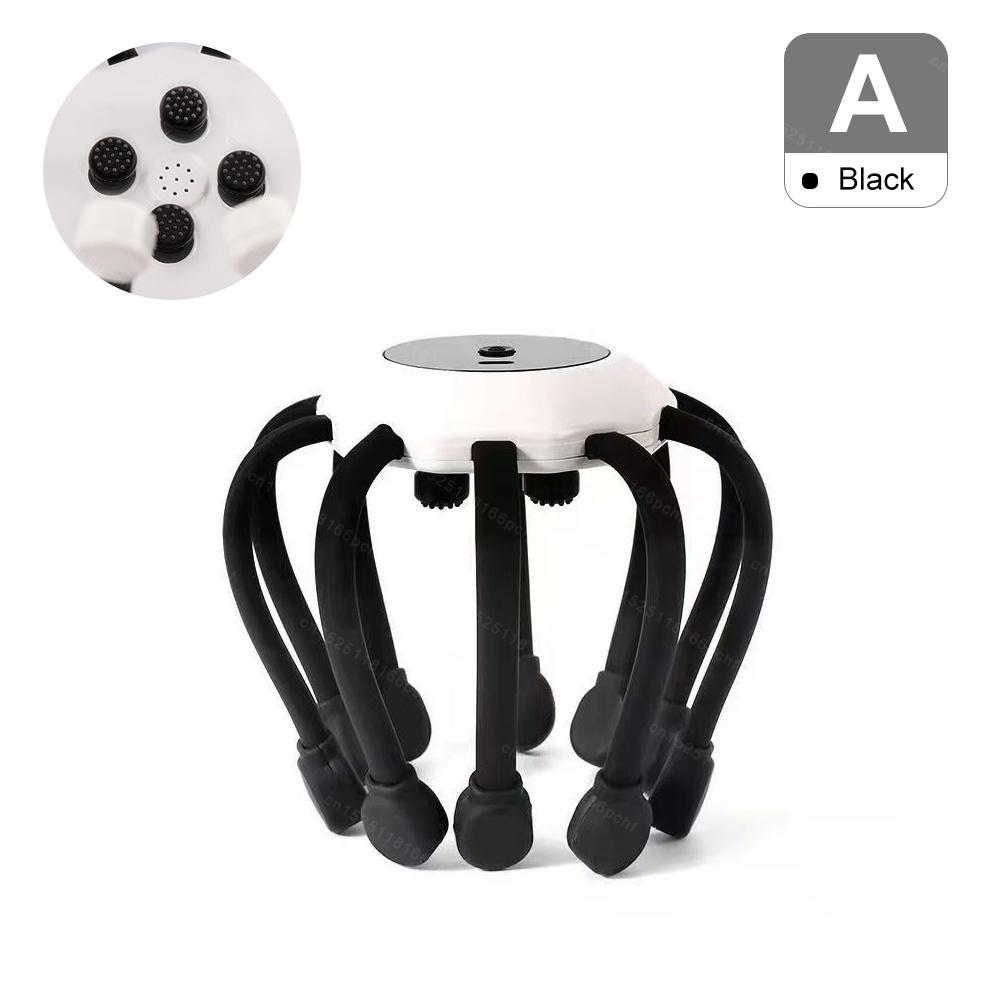 10 Massage Heads Scalp Head Massager Vibrator Octopus Claw Massager Usb Charging Scratcher for Relaxation Stress Migraine