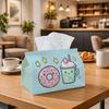 1pc Kawaii Pop Art Cute Tissue Box Multifunctional, Donut Drink Cartoon Pastel Suitable for Home, Parties, And Car Decoration. This Decorative Tissue 
