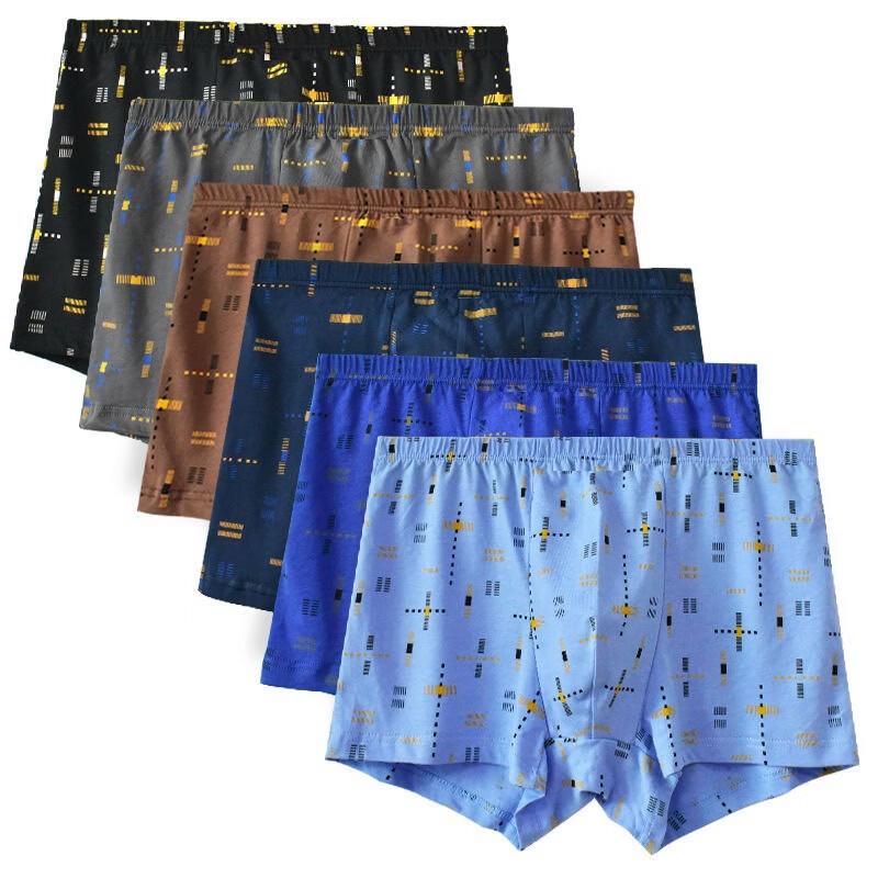 AISRVE Men s Cotton Printed Boxer Briefs (6-Pack)