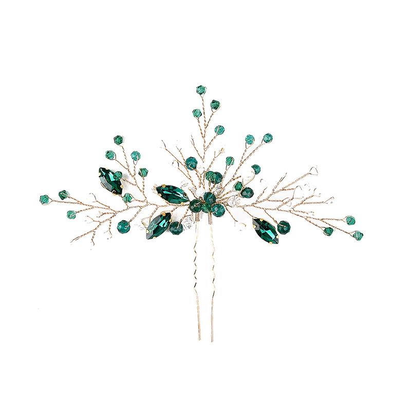 Green Hair Combs For Women Hair Accessories Bridal Headwear Hair Clip